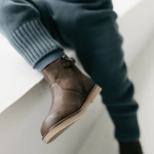 Jamie Kay Leather Boot with Elastic Side - Espresso